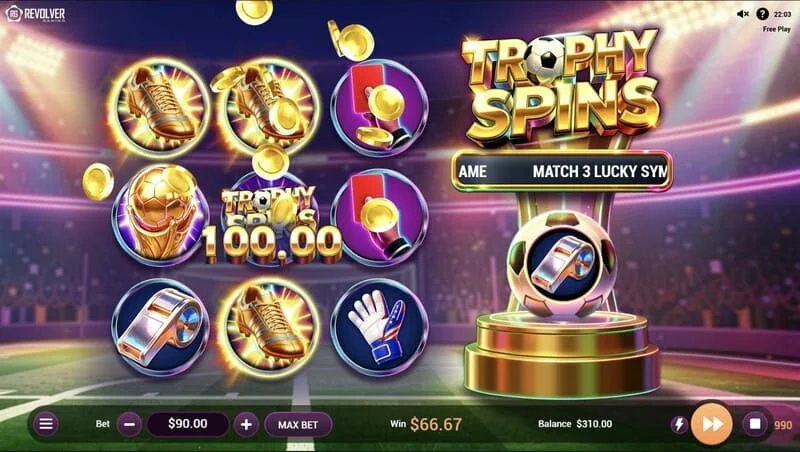 Trophy Spins World Cup 26 – udbetaling af multiplikatorer i Baller Bonus
